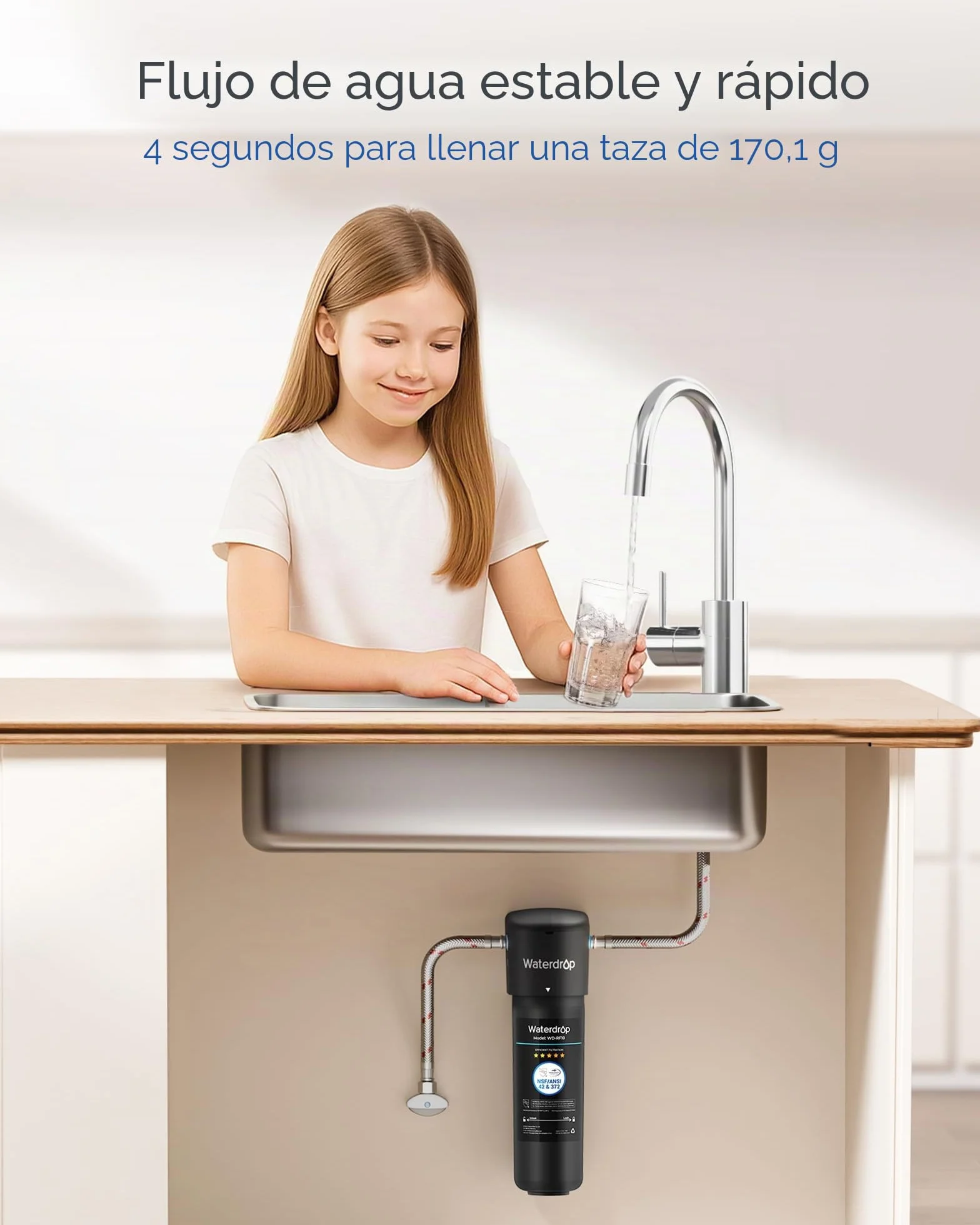 Waterdrop WD-RF10 Filtro de Agua NSF/ANSI 42 Certificado 30.000 Litros