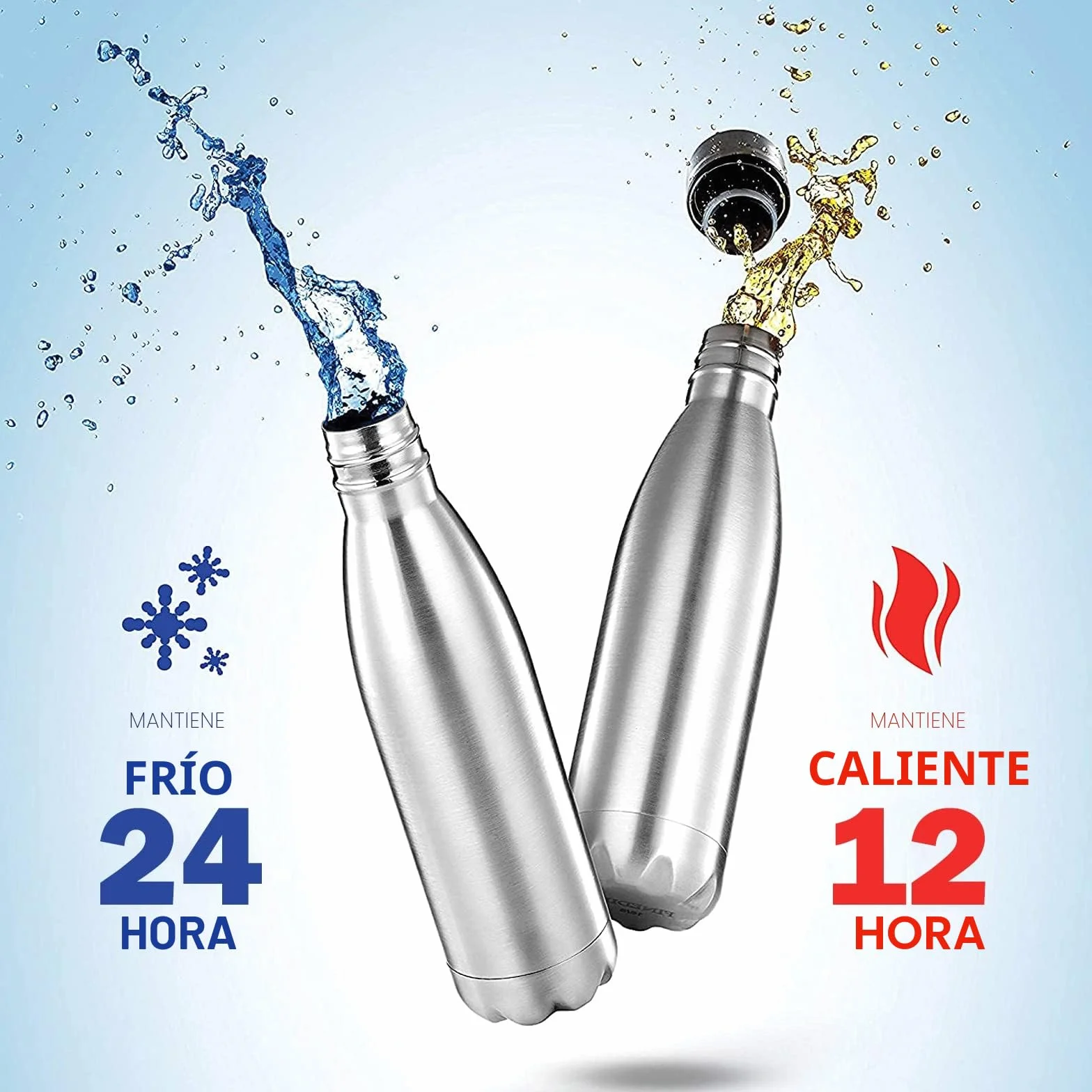 Botella de Agua Segura con Compartimento Oculto Secreto, Caja de Almacenamiento de Acero Inoxidable, Desenrosca la Parte Inferior para Guardar tus Objetos de Valor, Plata 730ml