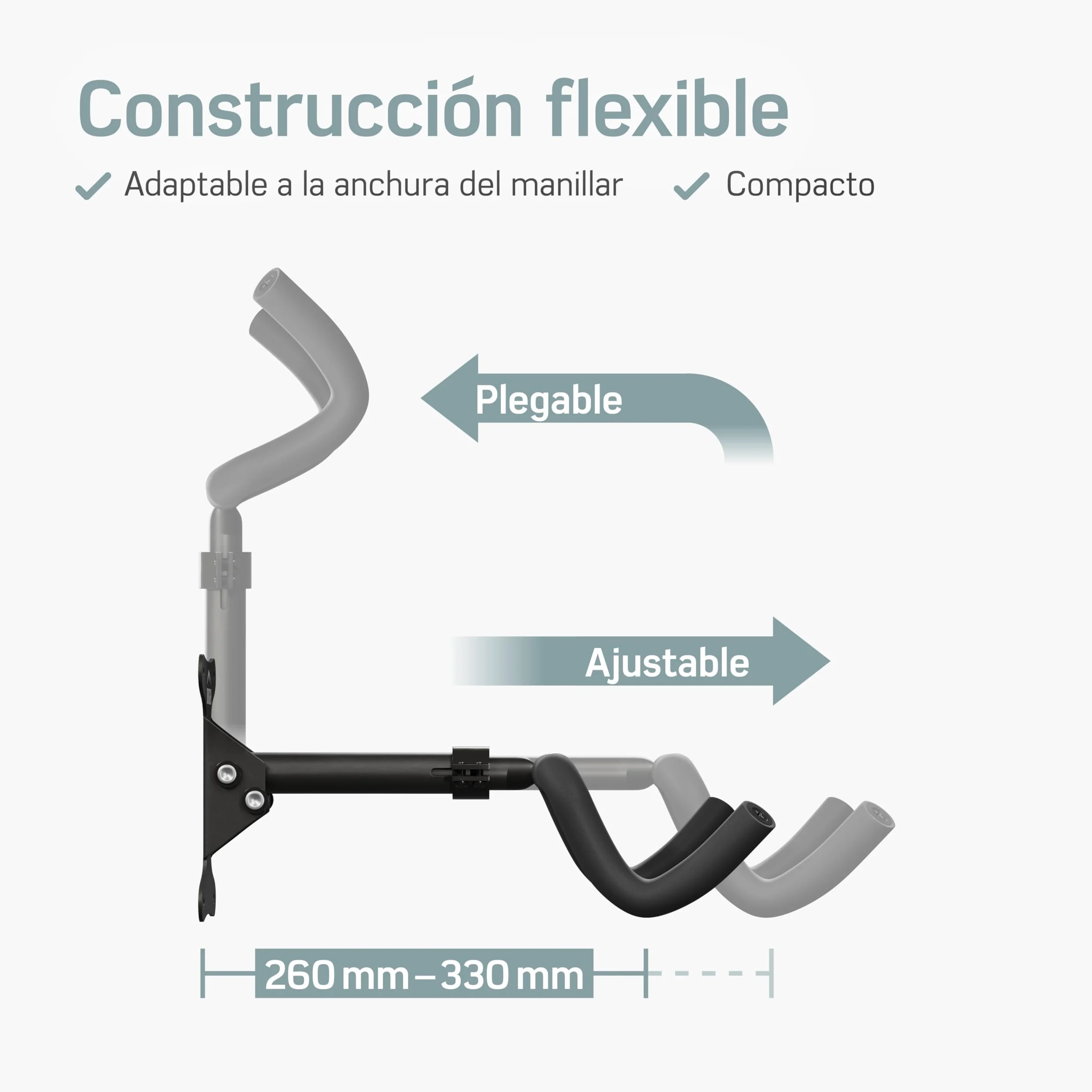 Borgen Soporte de Pared para Colgar Bicicletas - Ángulo y Distancia Ajustables, para Bicicleta de Carreras, Plegable, MTB - Acolchado Extra Suave