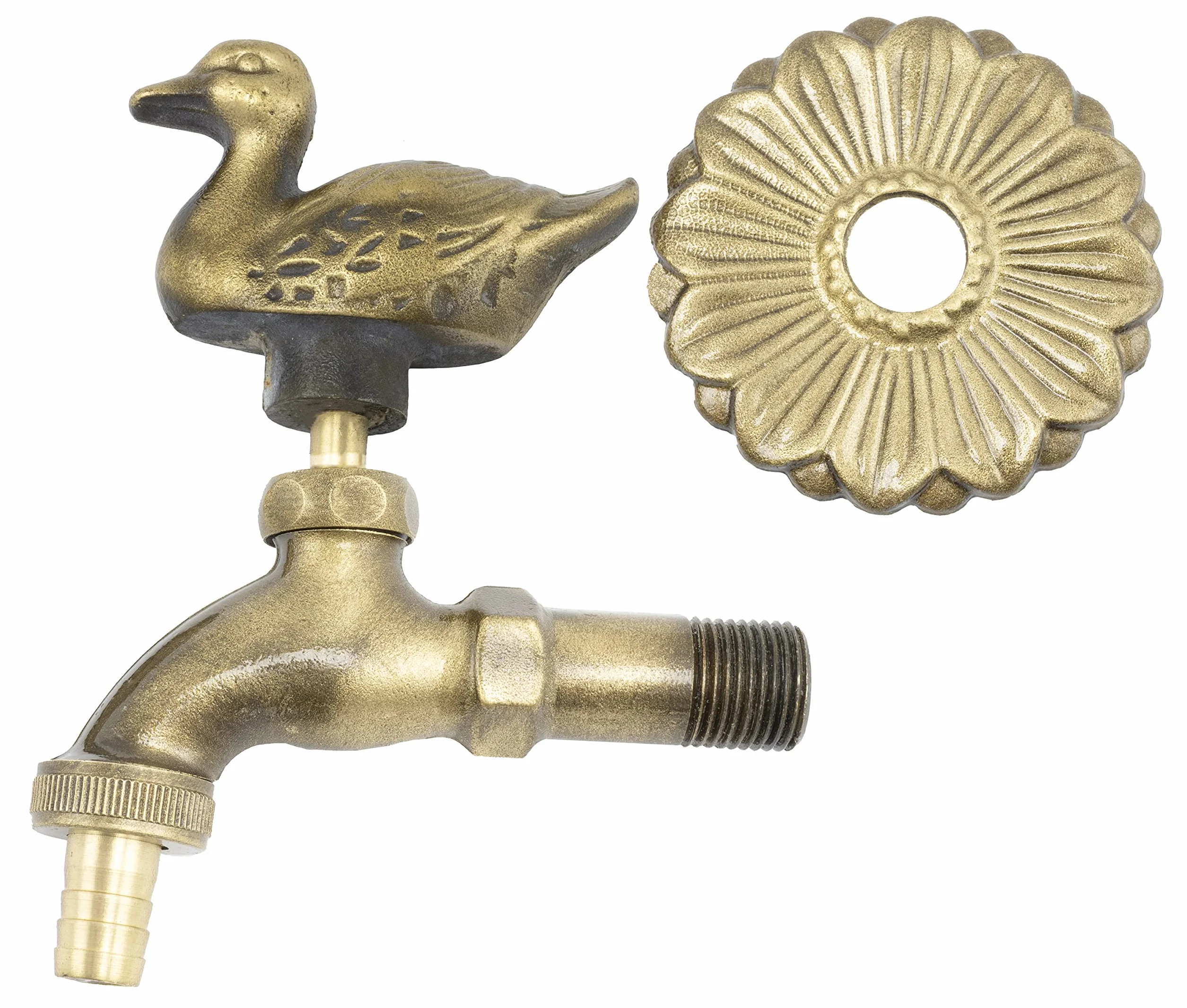 AERZETIX Grifo de Lavabo Pared 1/2'' Modelo Pato Latón Envejecido