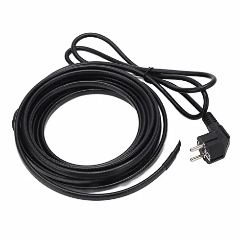 Cable Calefactor para Tuberías Cable Calefactado a Prueba de 5 Metros Autorregulable con Enchufe para Protección contra Heladas en Invierno