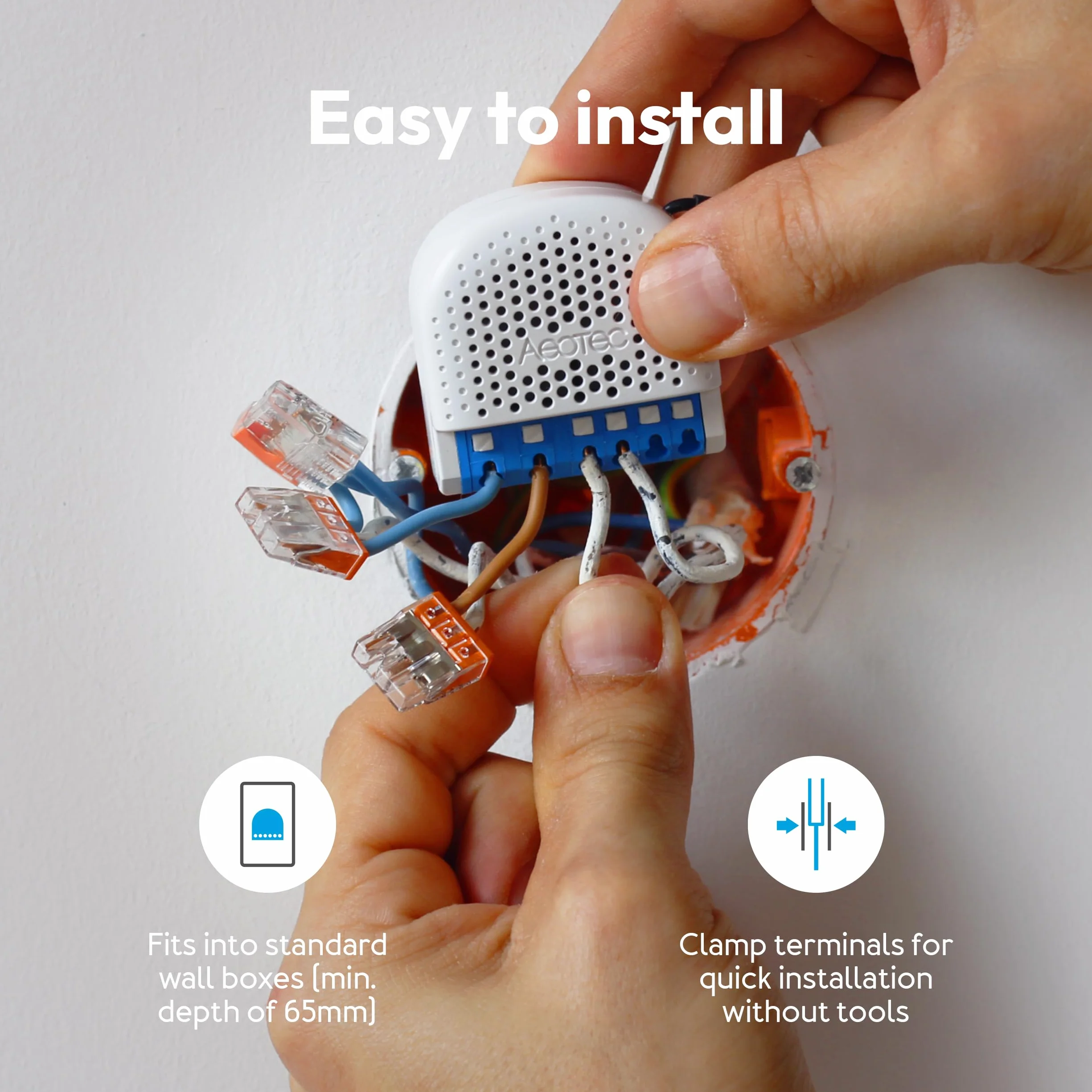 AEOTEC Pico Shutter - Control inteligente de persianas, persianas romanas, toldos o puertas de garaje, Zigbee, HomeAssistant, control de escenas, repetidor, hub, works-with-SmartThings, Homey, Alexa