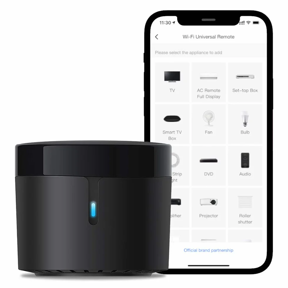 Broadlink - RM4 Mini - Mando a Distancia Universal de Audio y vídeo por Infrarrojos, Hub Remoto Wi-Fi para hogares Inteligentes, Compatible con Alexa (RM4 Mini)