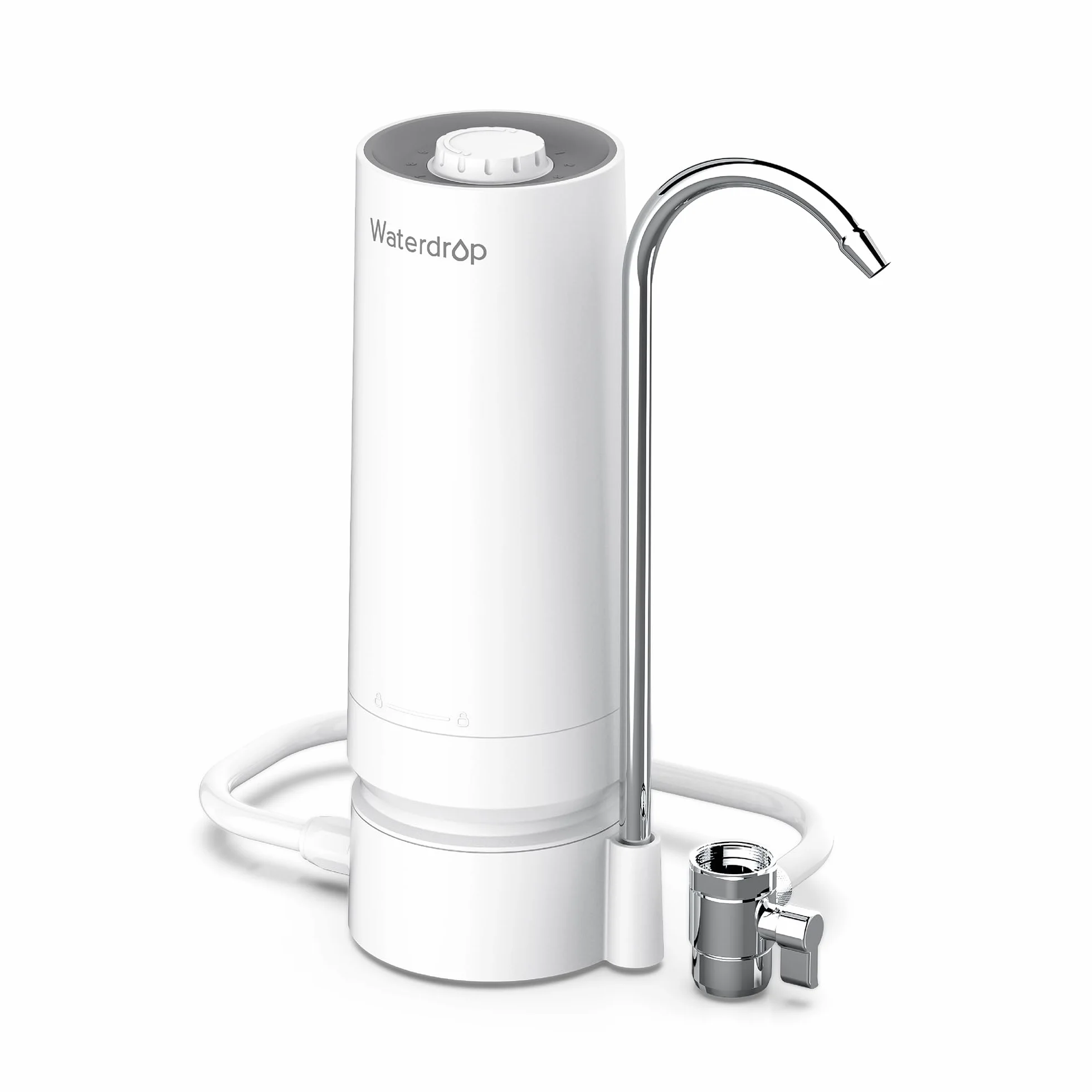 Waterdrop WD-CTF-05 Filtro de Agua para Encimera, 4000 Galones, Recordatorio de Vida, Reduce Metales Pesados, Mal Olor y 99% Cloro
