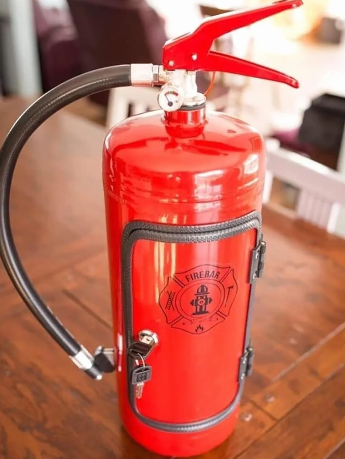Minibar Eextintor de Incendios, Metal de 11.8 Pulgadas, para Amantes del Whisky, Bombero, Bar de Regalo