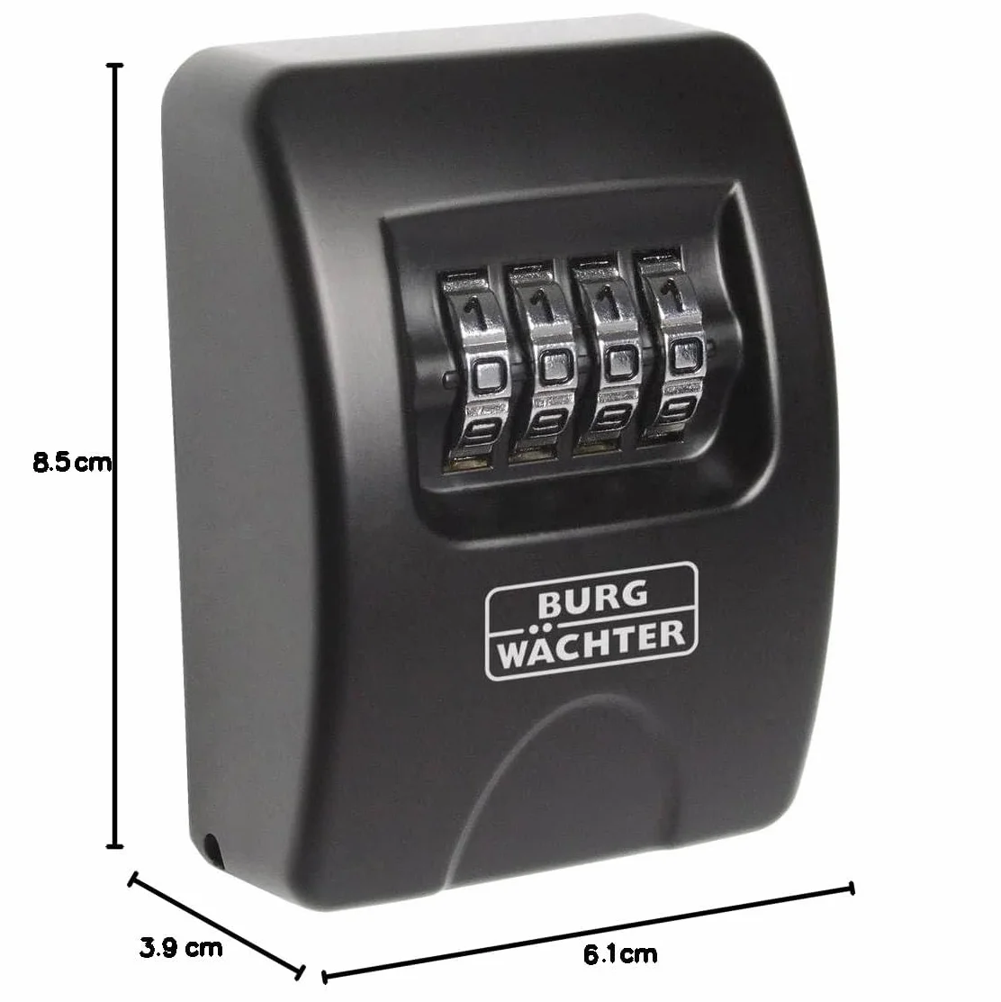 BURG-WÄCHTER Key Safe 10 SB Caja fuerte para llaves con código numérico 4 dígitos Negro