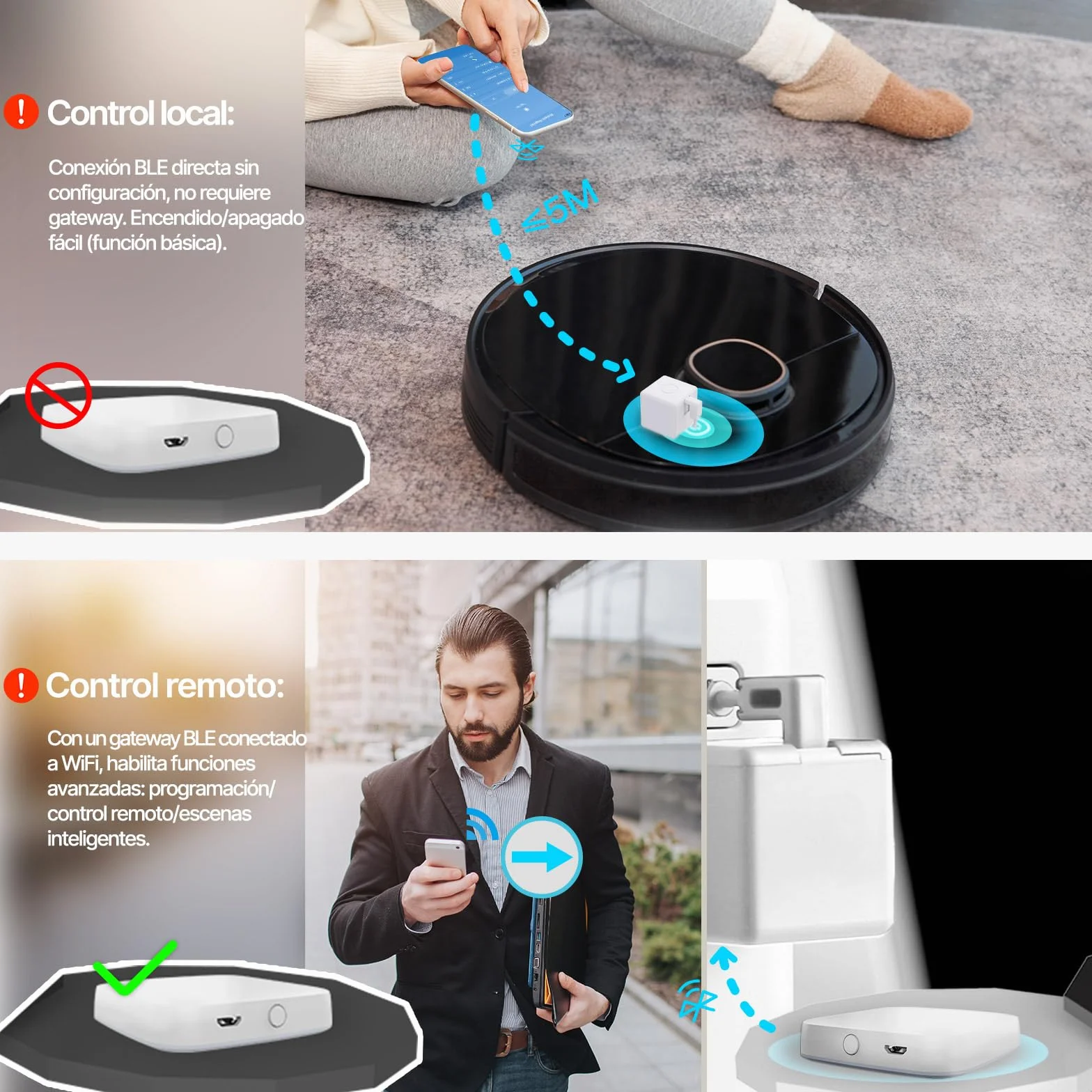 MOES Fingerbot Plus Smart Switch Botón de palanca inteligente actualizado con control táctil, compatible con Tuya/Smart Life APP, Alexa/Google Home y Temporizador requiere MOES BLE HUB