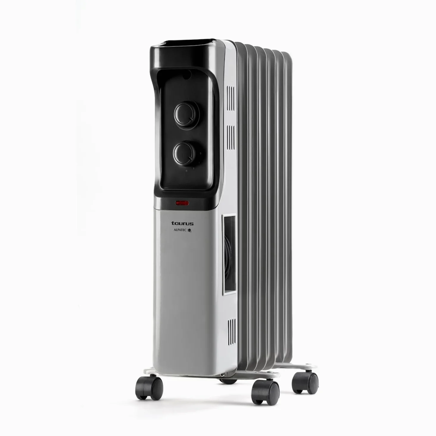 Taurus - Radiador de Aceite 1500W, 7 Elementos, Termostato, Temporizador