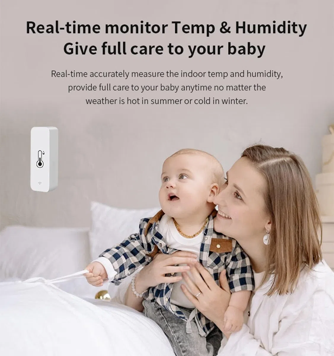 Monitor de temperatura de humedad WiFi: termómetro higrómetro inteligente para monitor remoto y alerta,termómetro interior de alta precisión con aplicación TUYA, compatible con Alexa (paquete de 4)