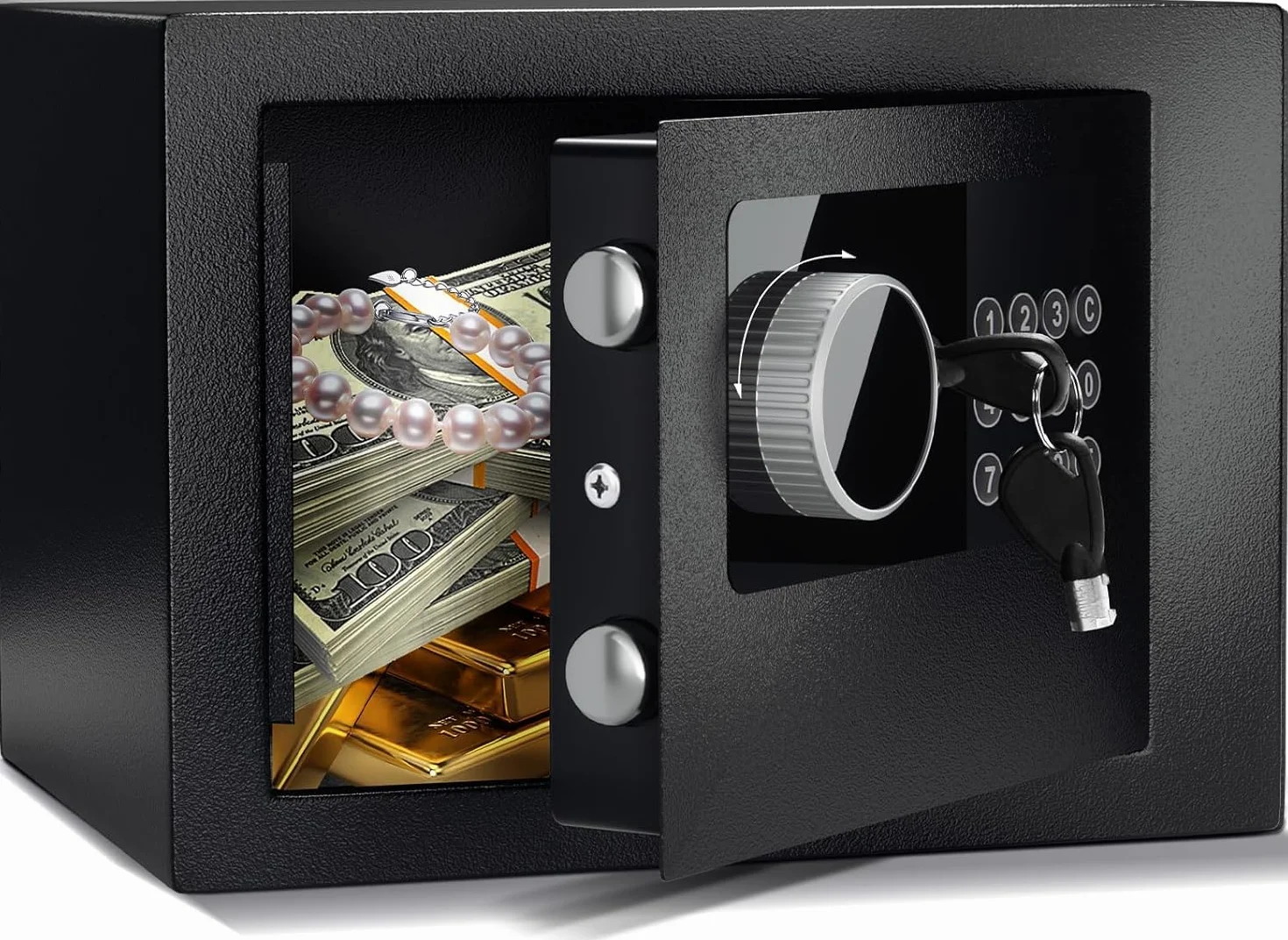 SINZUX Caja Fuerte Digital 6.6L Seguridad Hogar Almacenaje Ahorros Joyas Dinero
