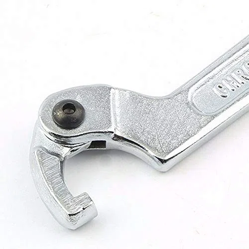 Llave de gancho Llave de cabeza cuadrada ajustable C Llave para tuerca de giro o perno (115-170 mm)