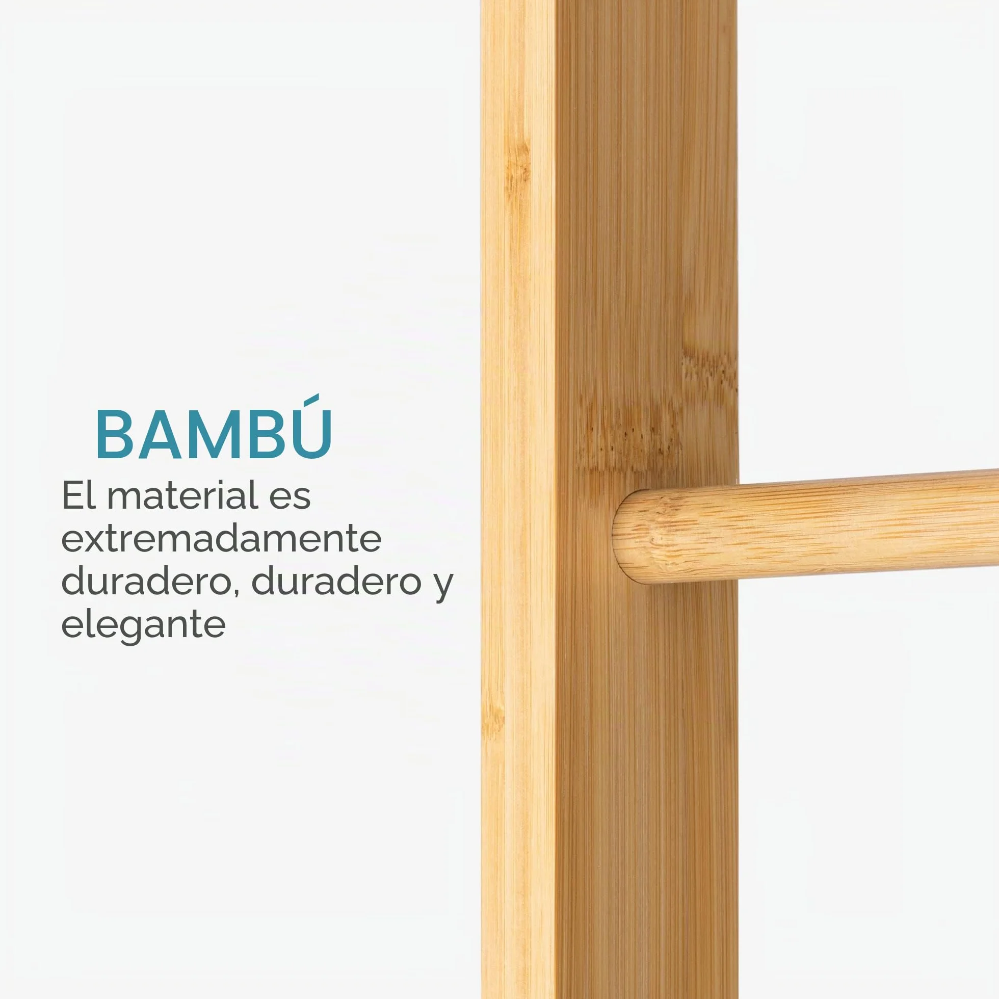 Navaris Escalera de bambú para Toallas - 4 Niveles