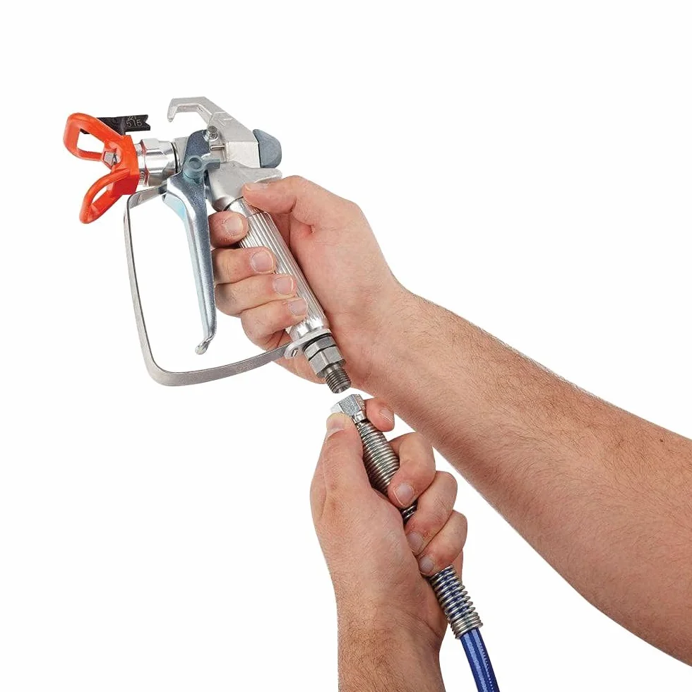Manguera pulverizadora de pintura sin aire de 15m, tubo de fibra de alta presión, azul