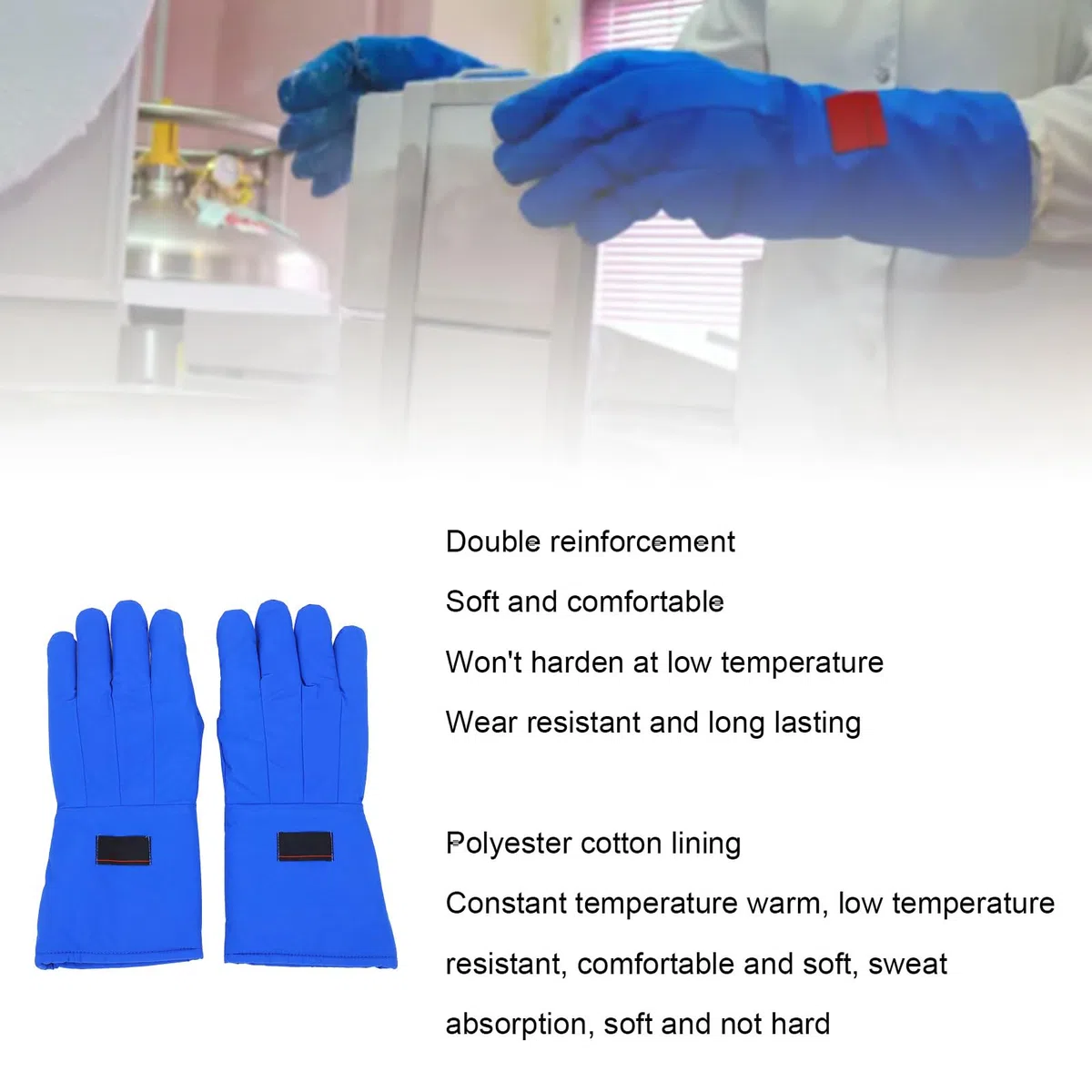 Cryogenic Gloves,Guantes de Protección Criogénica,Guantes Criogénicos Guantes De Protección,Nailon Taslan Multicapa Algodón Resistente Al Frio Para Nitrógeno Líquido Y Hielo Seco