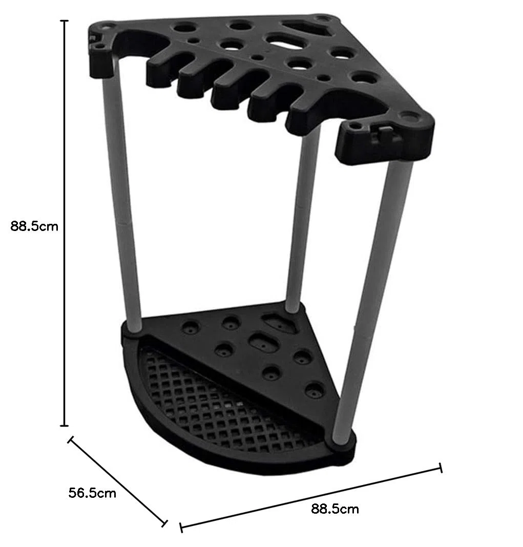 Keter 230826 herramientas de jardín organizador soporte soporte para dispositivo soporte de herramientas de esquina Rack Negro