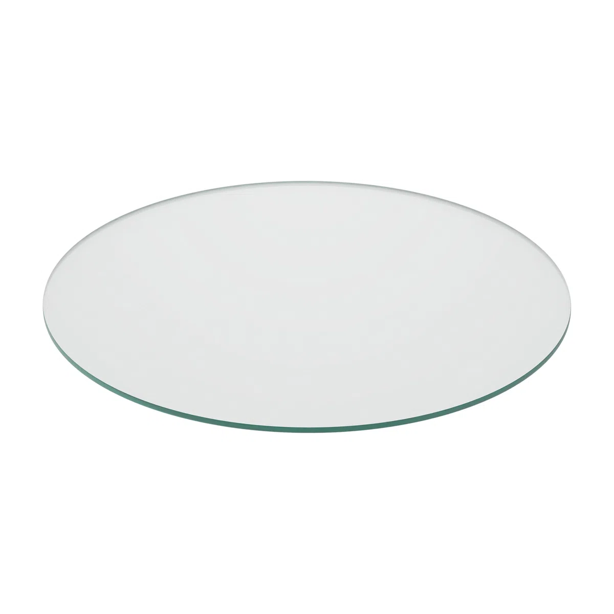 Relaxdays Tablero Vidrio Templado, Ø 60 cm, Grosor 8 mm, Panel Cristal Redondo para Mesa y Chimenea, ESG, Transparente