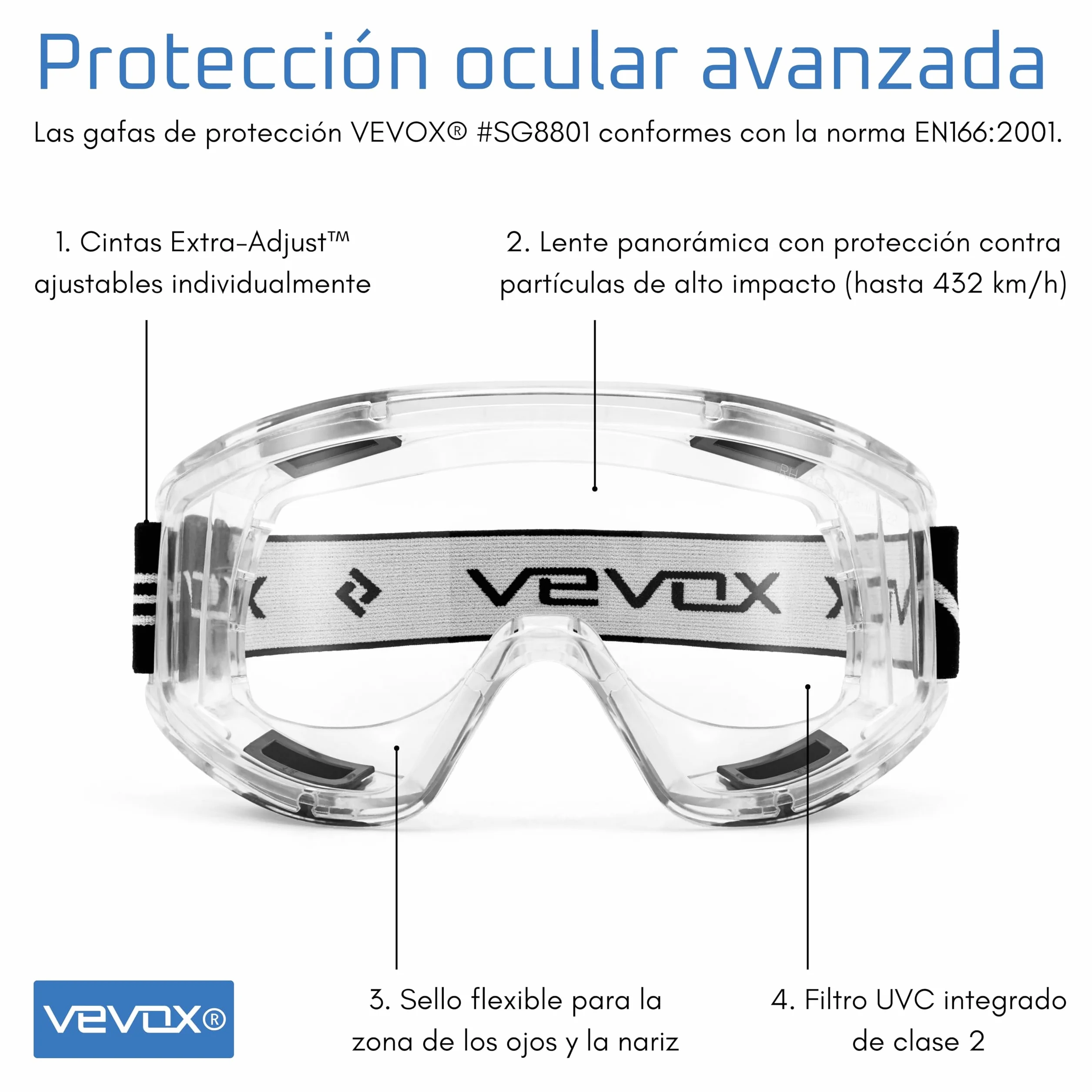 VEVOX® Máscara respiratoria con filtro A1P2 – Protección contra gases, vapores y partículas finas de polvo – Ideale para pintura, lijado y obra – Con 6 filtros P2 antipartículas y 2 A1 antigás