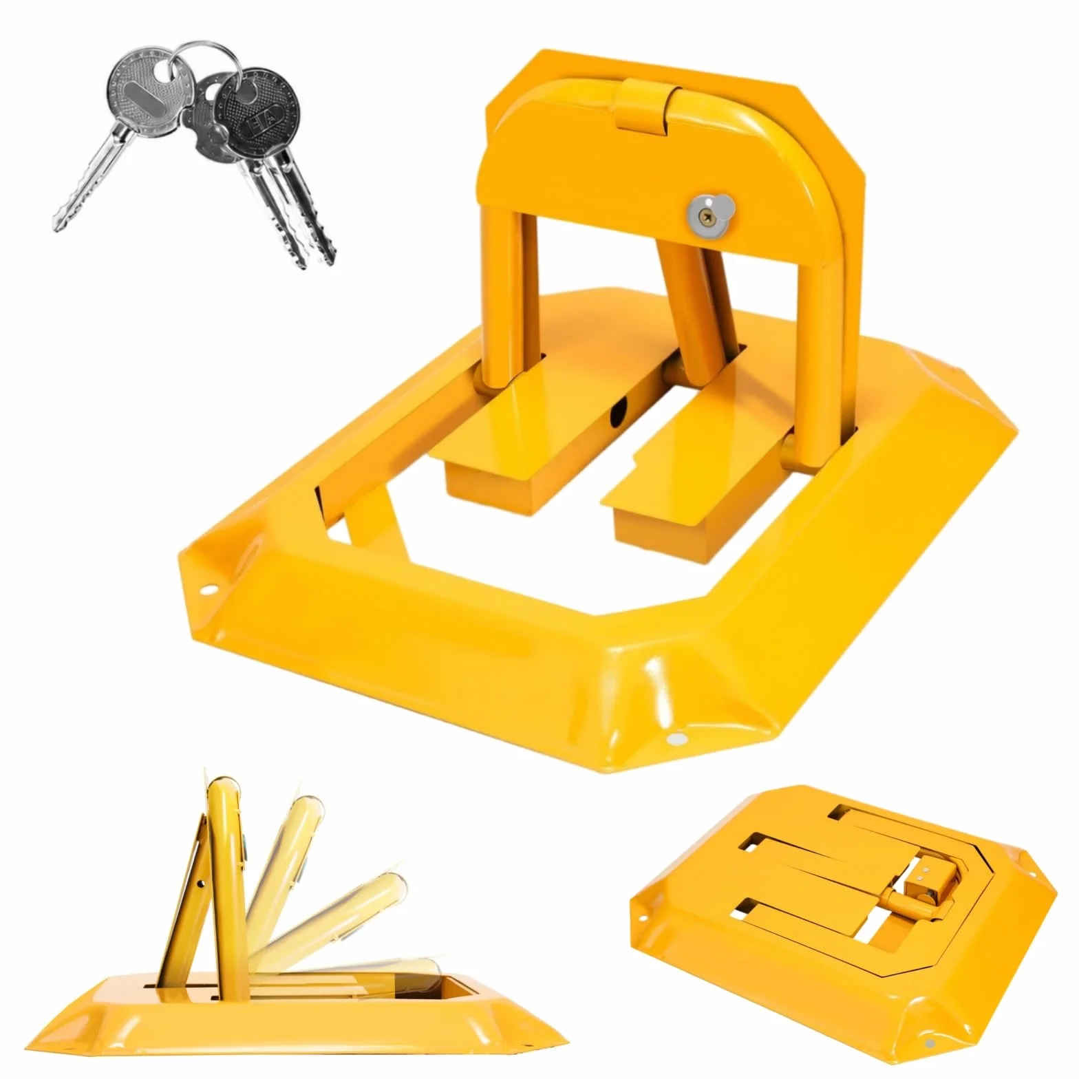 Sonnewelt Barrera de Parking Plegable Acero 5000 kg 55,5x46x32 cm