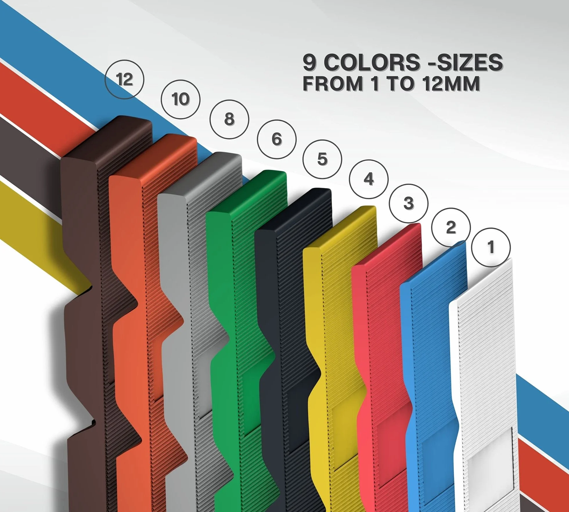 DOJA BARCELONA | Cuñas Acristalamiento 1, 2, 3, 4, 5, 6mm | Cuñas para Cristales Blanco + Azul + Rojo + Amarillo + Negro + Verde | PACK 600 | Cuñas Plastico Espaciar Objetos | Calzos para Cristales