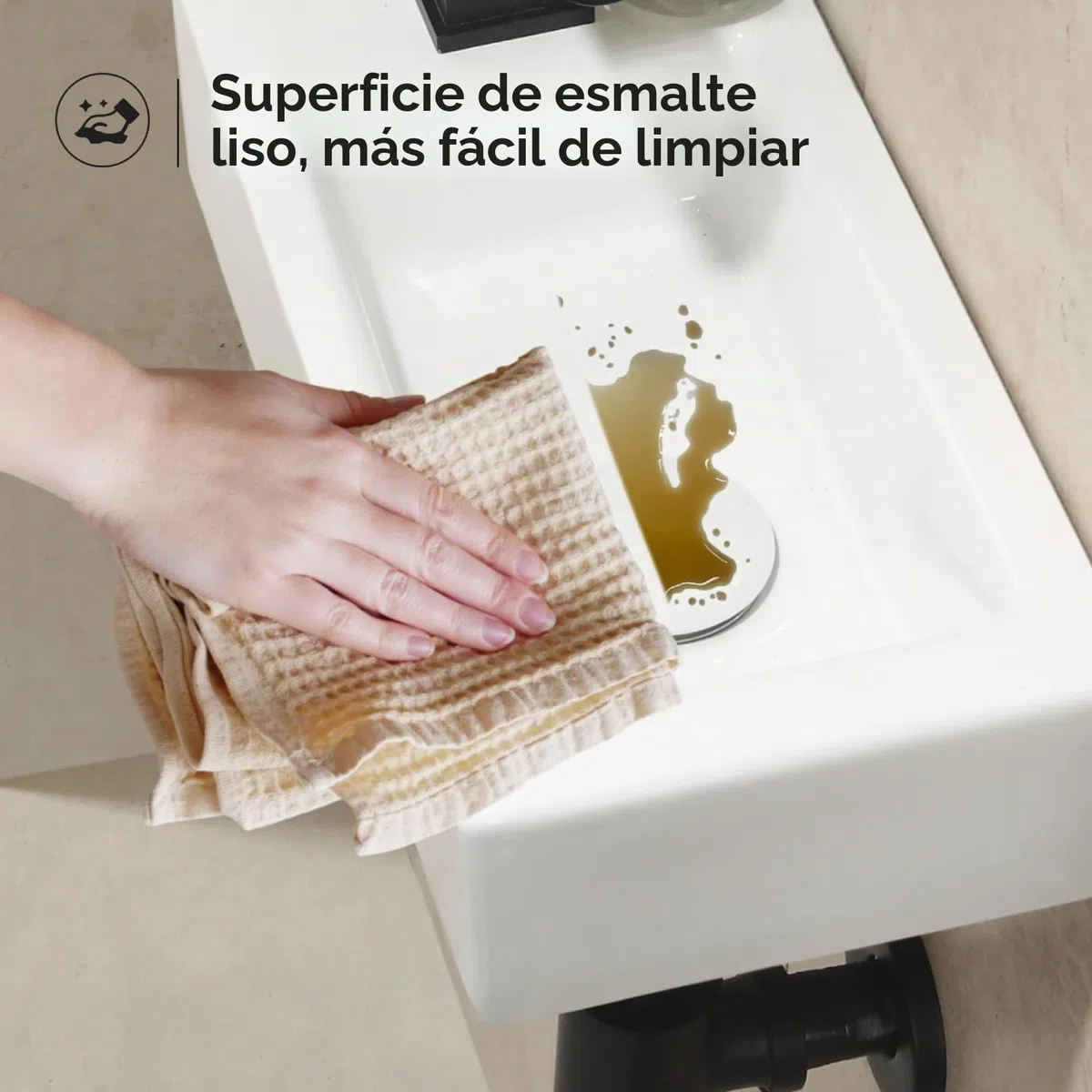 HOROW Lavabo colgante de pared, rectangular, de cerámica, porcelana, pequeño, para invitados, orificio para grifo a la izquierda, 370 x 185 x 90 mm