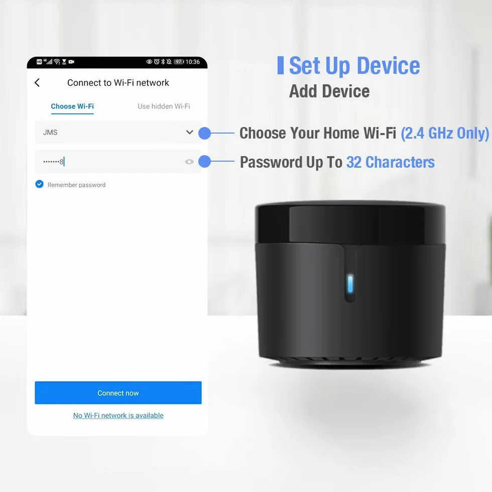 Broadlink - RM4 Mini - Mando a Distancia Universal de Audio y vídeo por Infrarrojos, Hub Remoto Wi-Fi para hogares Inteligentes, Compatible con Alexa (RM4 Mini)