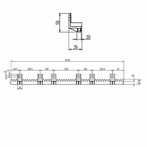 Cremallera nylon para puerta corredera 3 metros acero reforzado compatible con cualquier motor