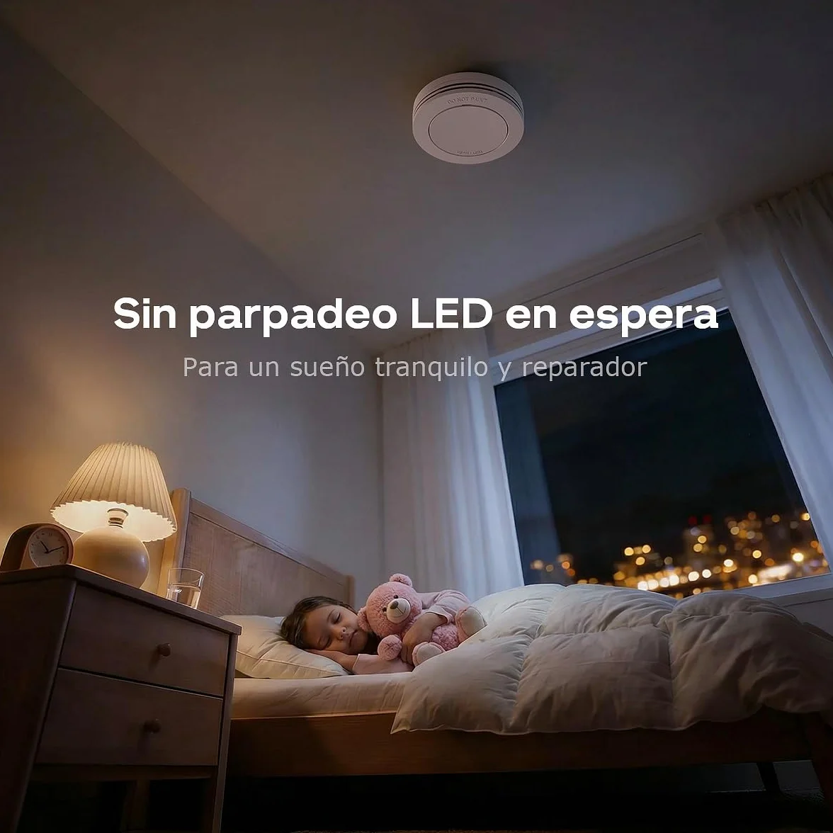 Safeliveo Detector de Humo,Alarma de Incendio autónoma, batería de 10 años, sin LED Intermitente, función de Silencio, 85 dB, con Almohadillas Adhesivas, Conforme a EN 14604, 3 Piezas