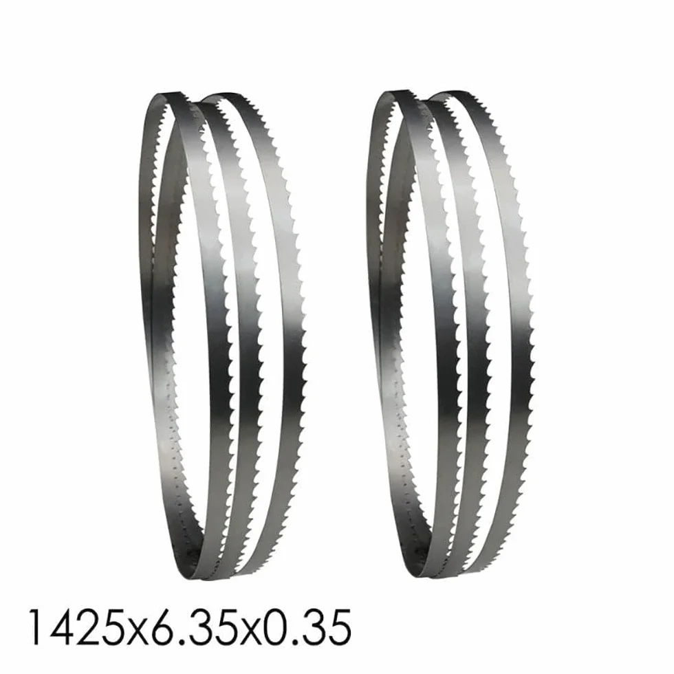 Paquete De 4 Hojas, Hojas De Sierra De Cinta SK5, 1425 mm x 6,35 mm x 0,35 mm x 6TPI, Madera Metal Plástico PVC Espuma Corte