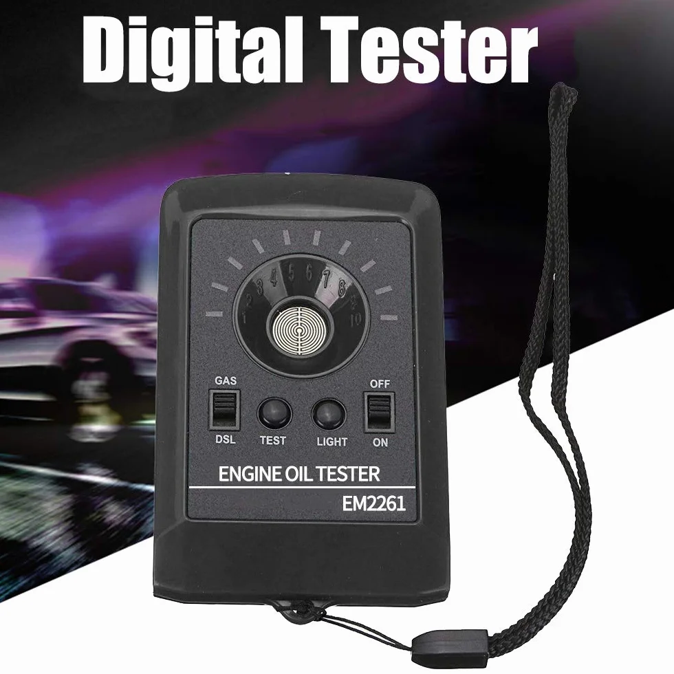 Detector Digital de Calidad de Aceite de Motor 12V Probador de Fluidos Gasolina y Diésel con Alta Precisión y Función de Calibración Analizador Portátil para Aceite de Motor y