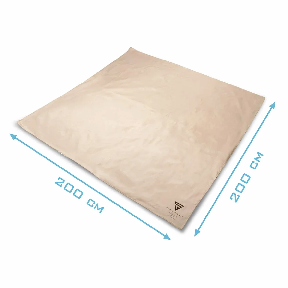 STAHLWERK manta ignífuga fibra de vidrio 200 x 200 cm DIN EN 1869:2019
