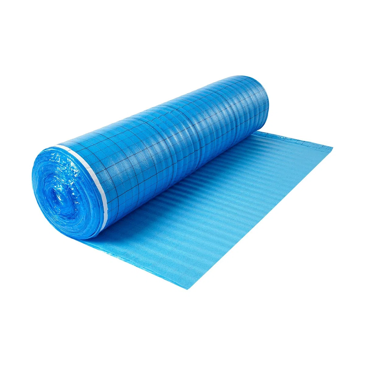VEVOR Base para Suelo 18,6 m²/Rollo, 3 en 1, con Cinta y Barrera de Vapor, Espuma EPE Resistente con PE Azul, Insonorizante y Reductor de Ruido, Ideal para Madera Laminada, 16900 x 1100 x 3 mm