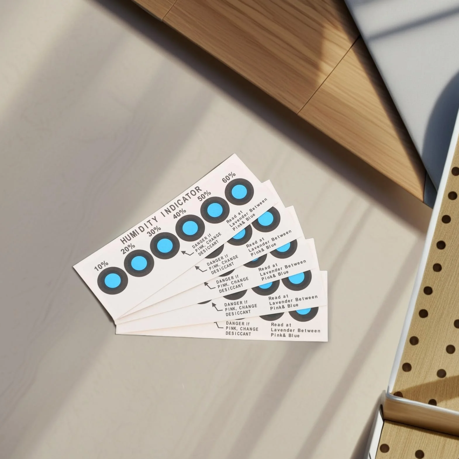 20 tarjetas de indicador de humedad, sensor de humedad, tarjeta indicadora de tiras de prueba, tarjeta indicadora universal, indicador de humedad portátil, papel absorbente MUCKLILY