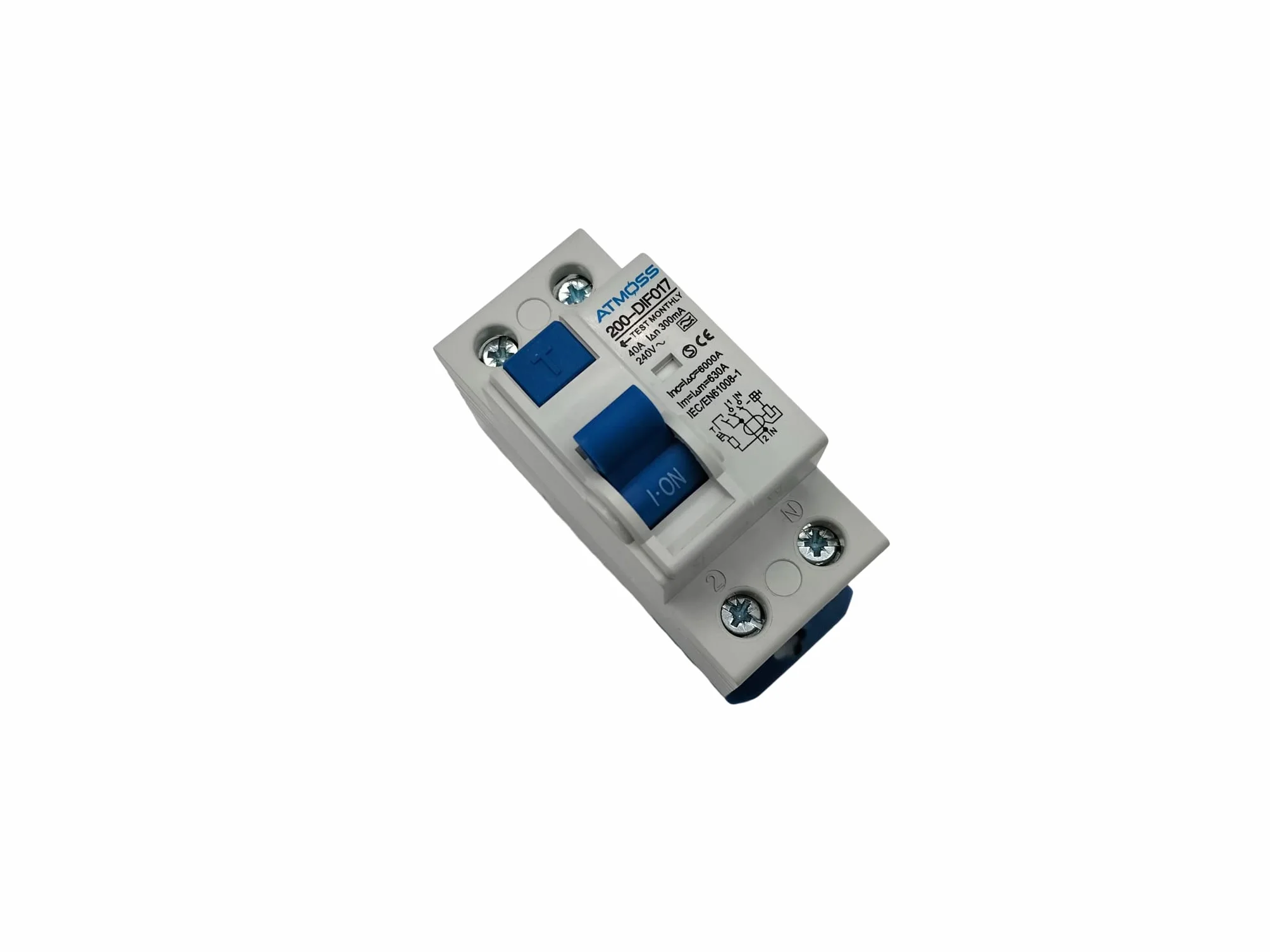 Interruptor diferencial superinmunizado SI, 300 mA, 2P, 40 A, Clase A, sensibilidad 300mA, RASMACOR