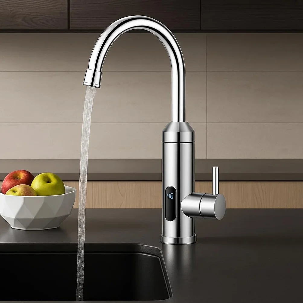 HOGART Grifo Eléctrico Calentador de Agua 230V Cocina Baño Instantáneo