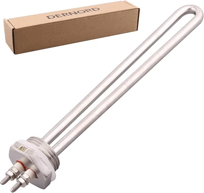 DERNORD Elemento calefactor 12 V 150 W 1 pulgada DN25 BSP brida de acero inoxidable para calefacción solar Wind Surbine