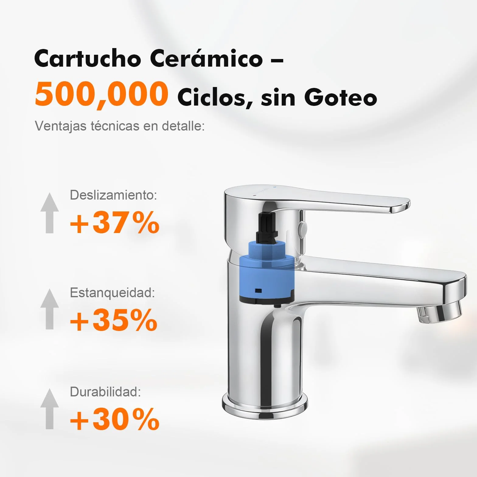 Ibergrif M11057 Grifo de Lavabo Pequeño, Monomando para Aseo y Camper, Mezclador de Baño Bajo (Altura 65 mm), Latón Cromado, Ahorro de Agua, Conexión G3/8″, Plata