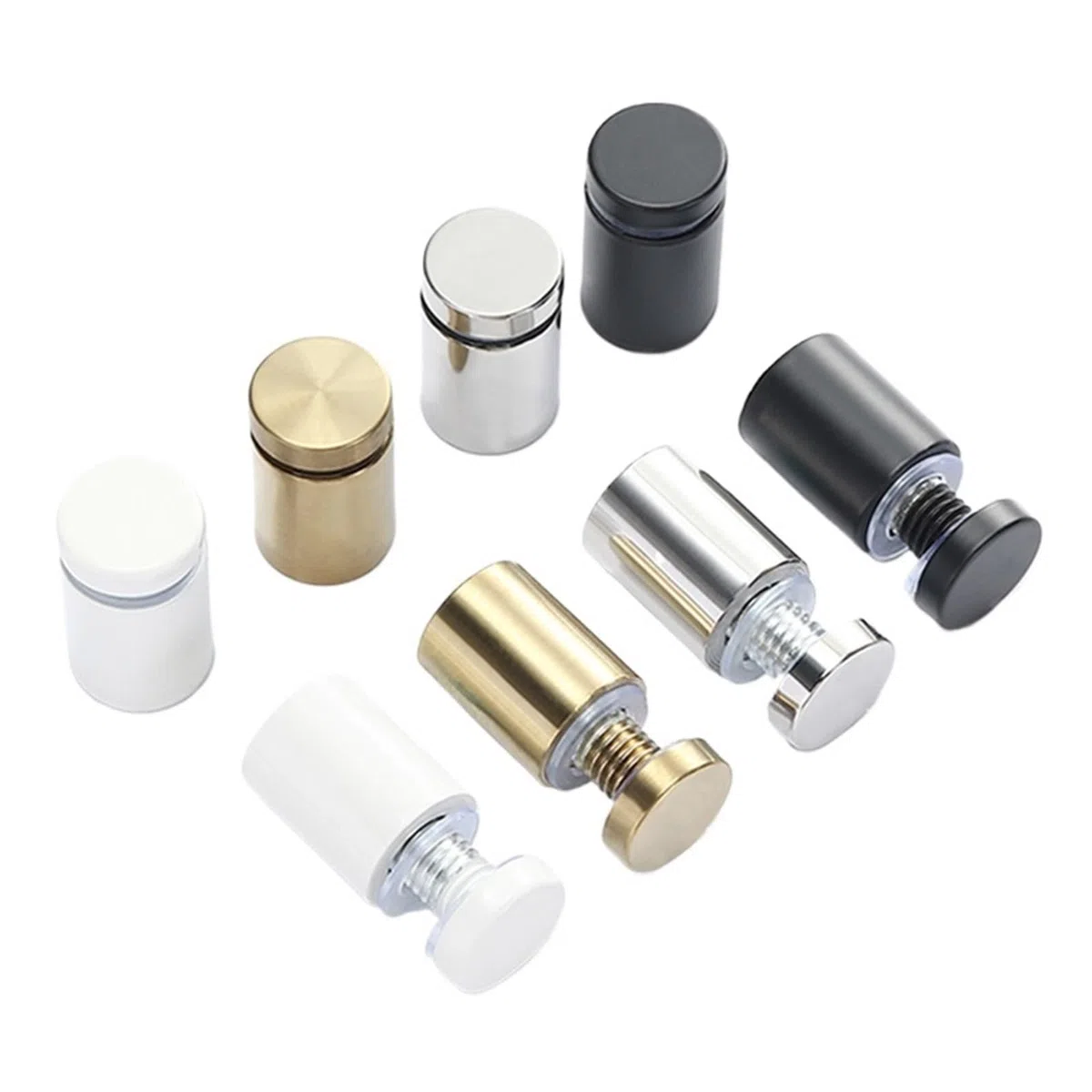 publicitarios de acero inoxidable clavos, 8 tornillos de acero inoxidable for publicidad, tornillos de acero inoxidable for separadores de carteles, adecuados for fijaciones de separadores for cartele