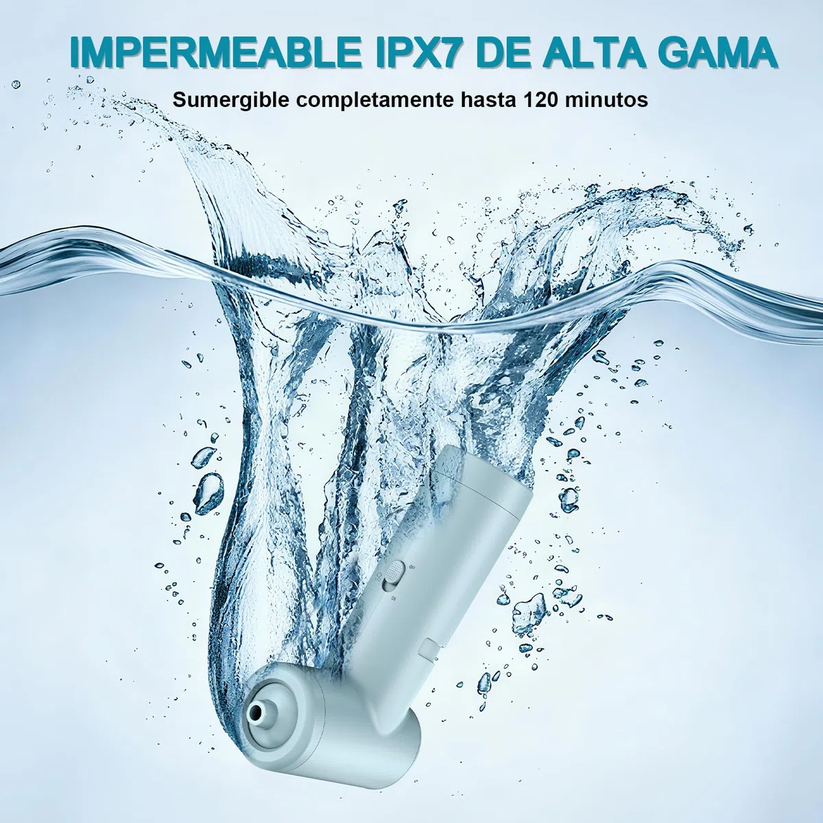 Bañera de Jet Spa, Proporciona una Intensidad de Masaje de 65 kPa, Jet de Baño Recargable, Accesorios de Bañera Portátiles Sin Cable con Velocidad Ajustable, Relajante (Azul)