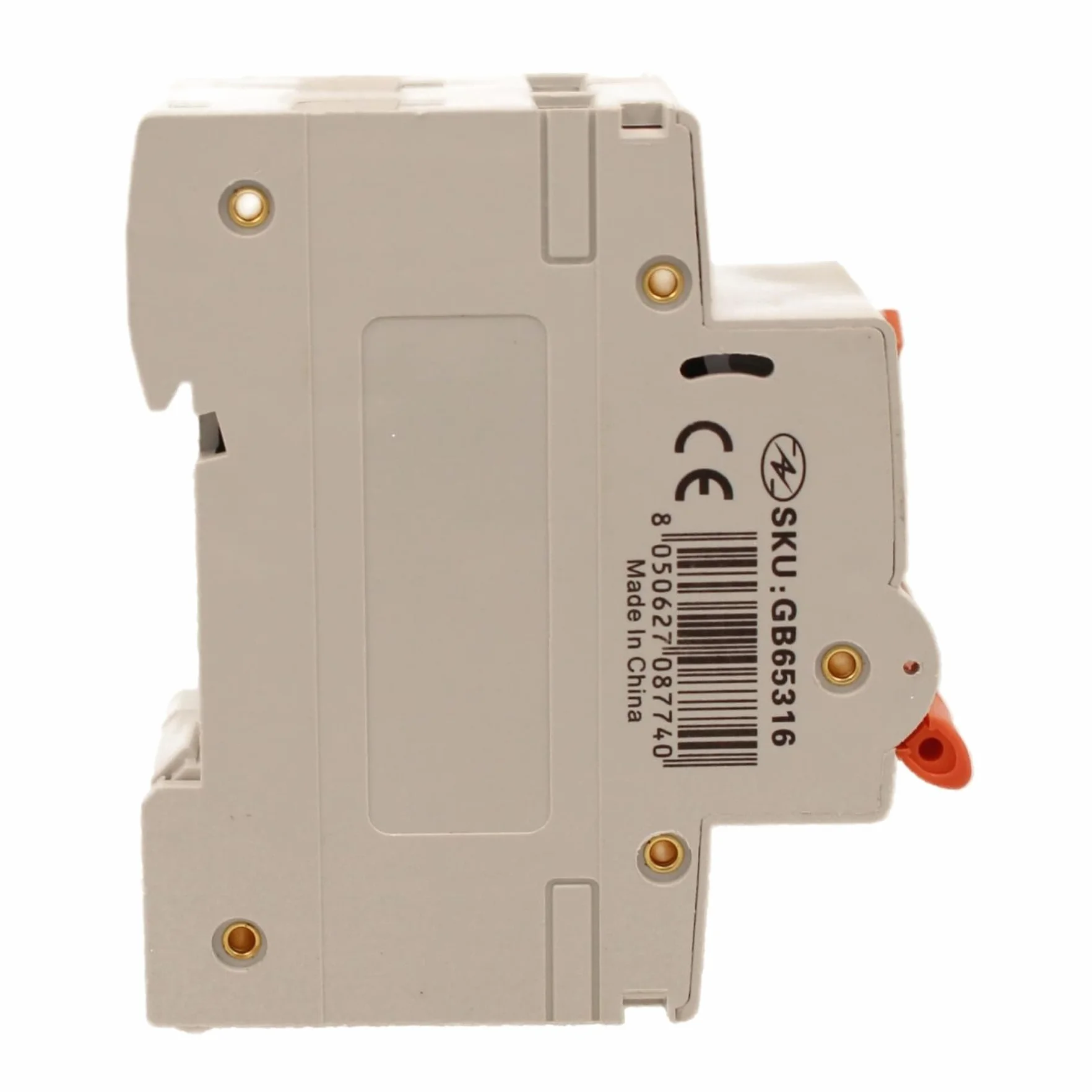 Interruptor magnetotérmico diferencial tipo A, 1P+N Curva C 6KA 30mA 220V, Ocupa 2 módulos DIN, RCBO Tipo A C16 16A