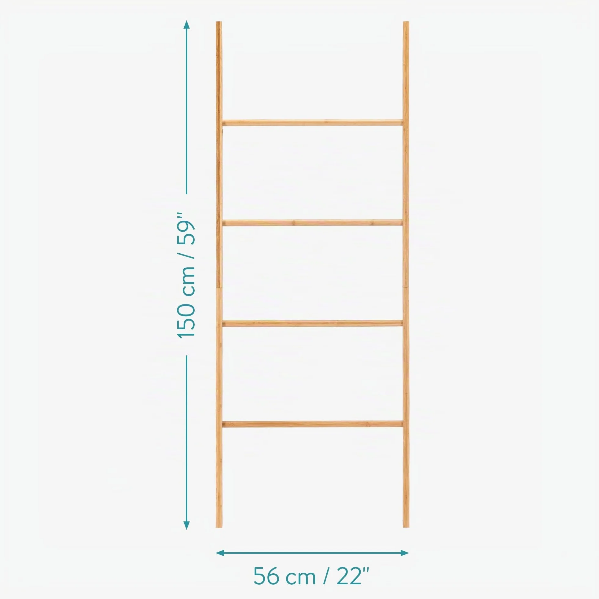 Navaris Escalera de bambú para Toallas - 4 Niveles