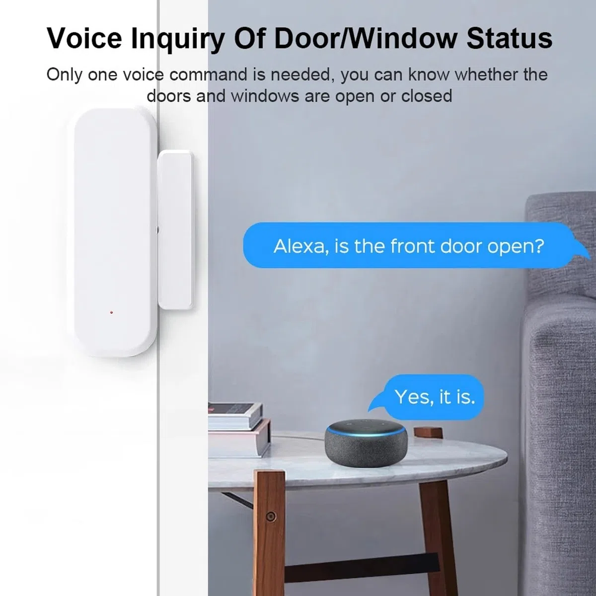 Sensor de Puerta WiFi, 10 Piezas Sensor De Contacto De Ventana Inteligente, Alarma InaláMbrica De Puerta De Ventana para Seguridad del Hogar Y AutomatizacióN del Hogar Inteligente