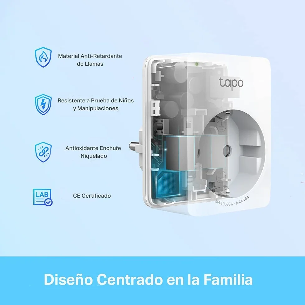 Tapo P110 Mini Enchufe Inteligente Wi-Fi 4 Paquetes Monitoreo Energía Compatible Alexa Google Home