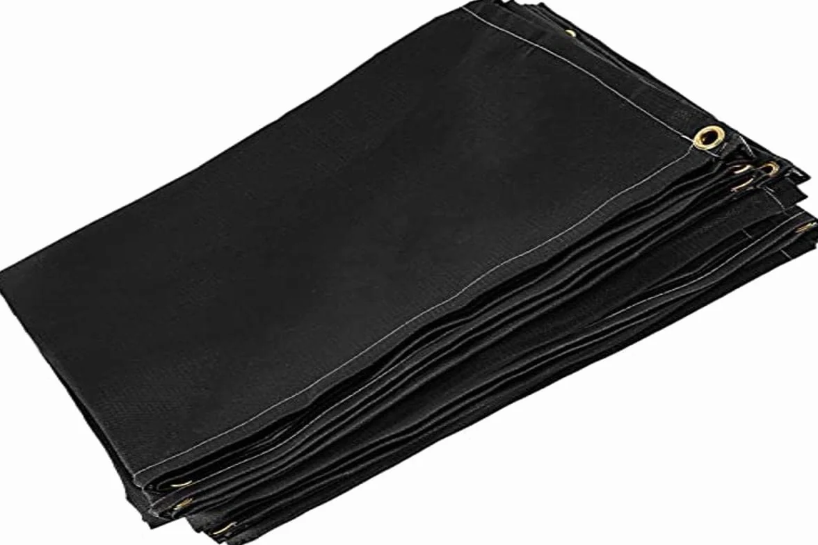 Mophorn Manta de Protección de Soldadura 8 x 10 FT Fibra de Vidrio Ignífuga Negra