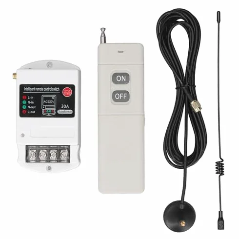 Interruptor Remoto Inalámbrico de Largo Alcance, Control RF 5 km para Motobombas y Luces, AC220V, 5000 Metros
