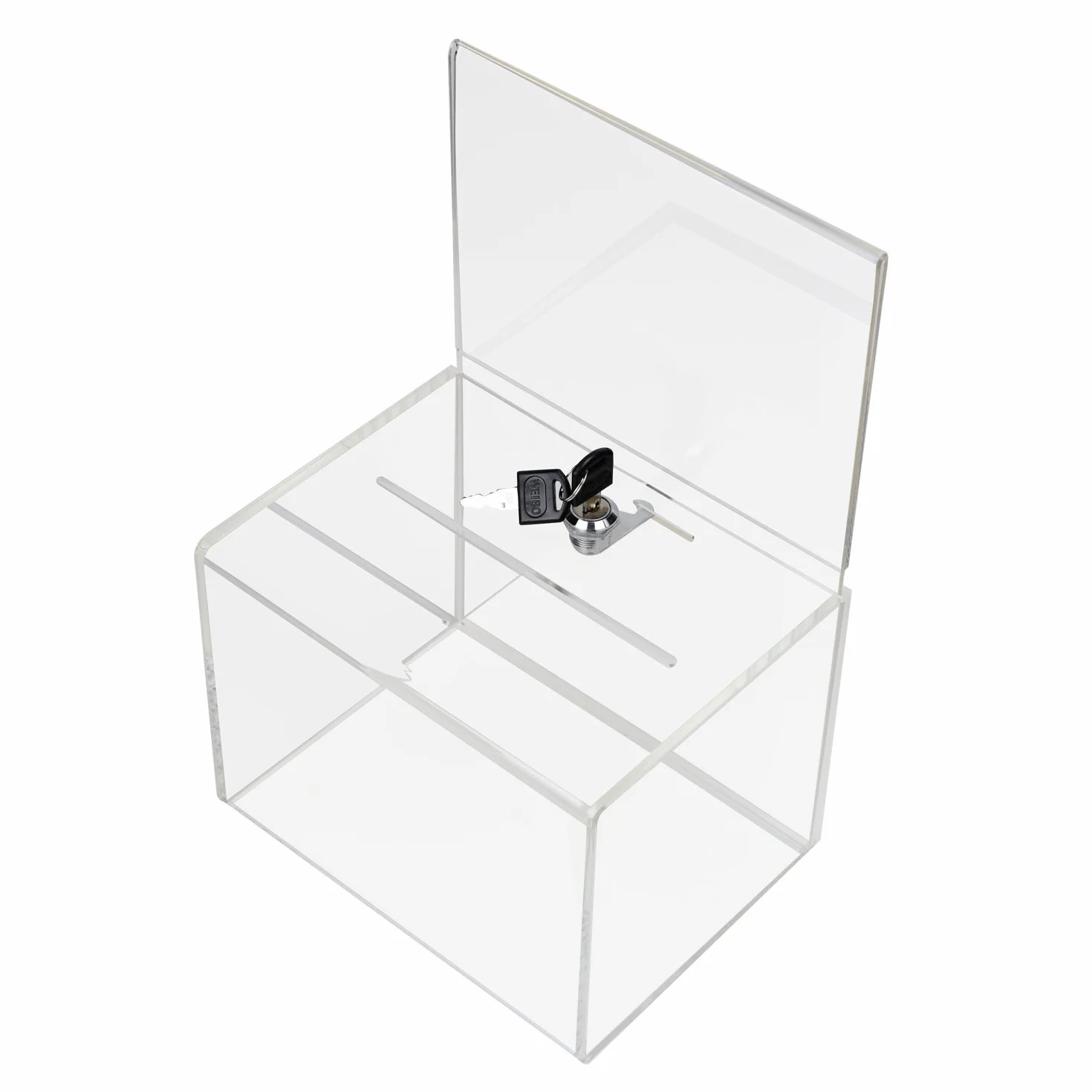 HMF 46913 Caja de donación de acrílico DIN A5 21,5 x 16 x 16 cm Transparente