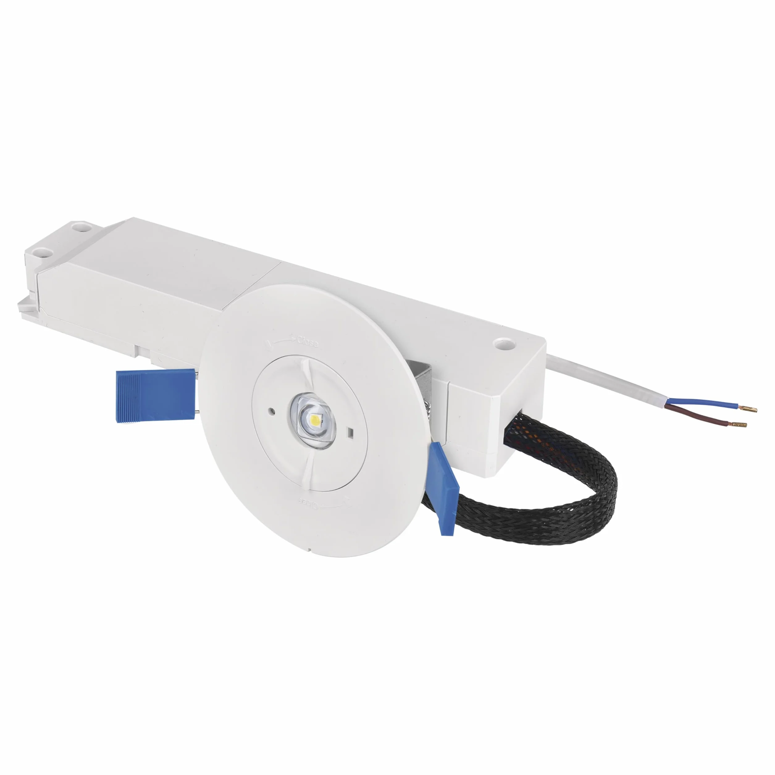 EMOS ORSU 2W LED Luz de Seguridad Antipánico con Batería, Montaje Empotrado, Luz Blanca Fría