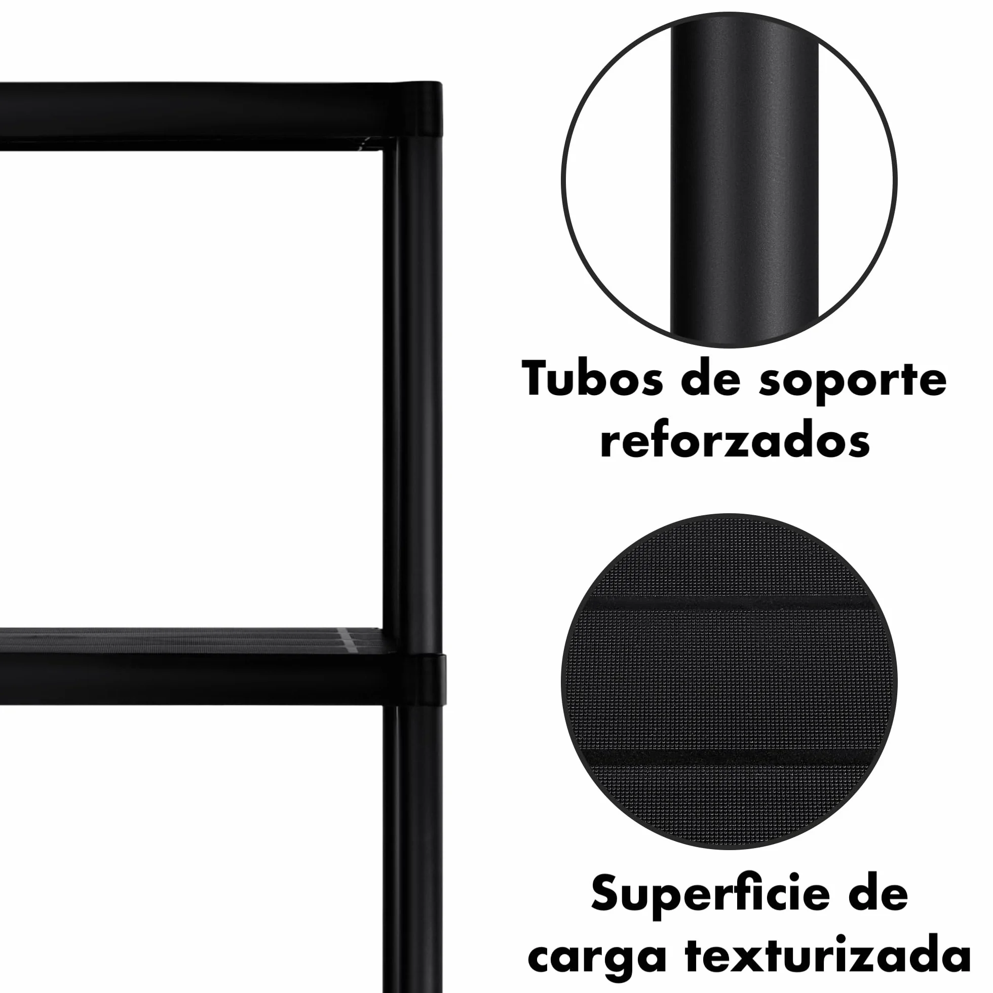 Pack 2 estanterías de plástico modulares 170x60x30 cm con 5 baldas Resistentes Cada una | Almacenaje Ideal para Interior y Exterior: Garaje, trastero, jardín, Oficina | Montaje sin Herramientas