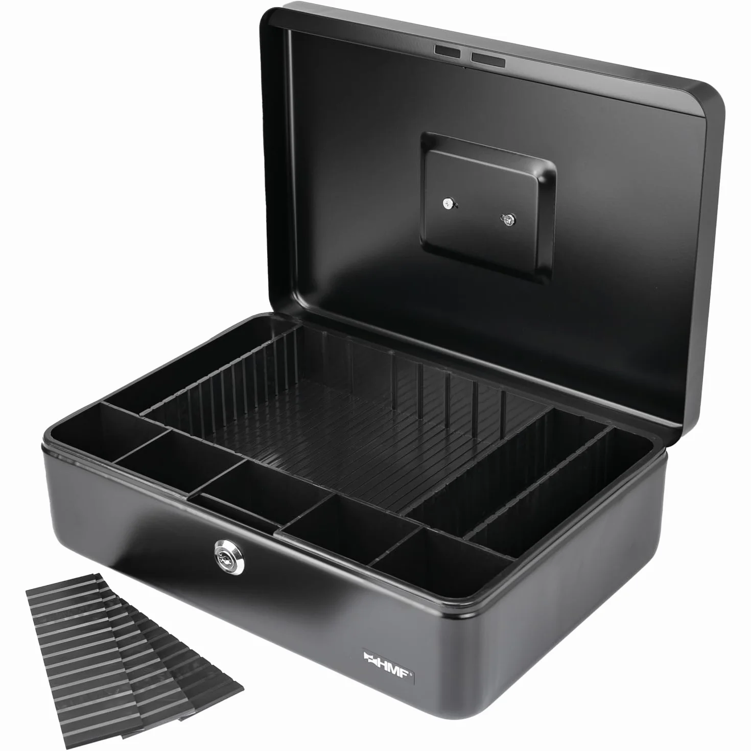 HMF 22036-02 Caja de Caudales, Bandeja para División Individual, 36 x 25 x 11 cm, negro