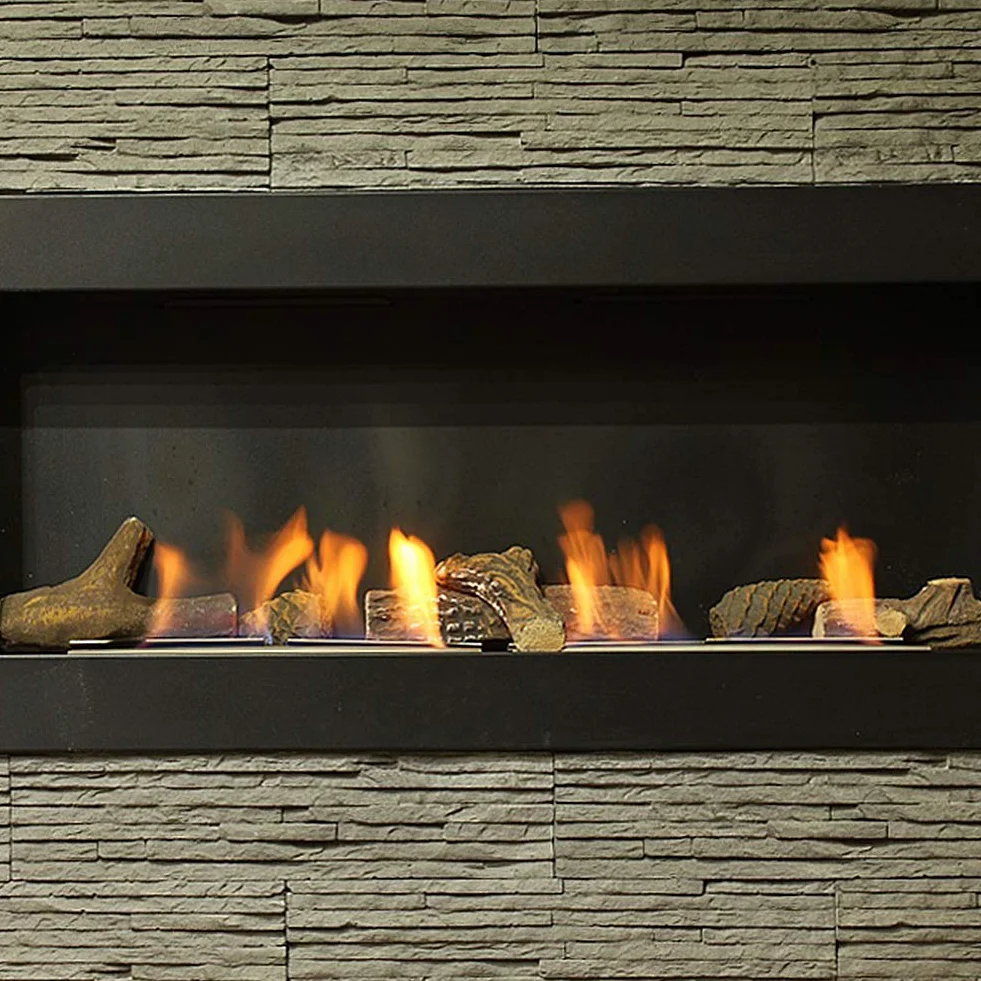 Juego de Troncos de cerámica para Chimenea de etanol de Gas, Madera de Pino Hecha a Mano para Uso en Interiores,Bioetanol Tronco Ceramica Chimenea