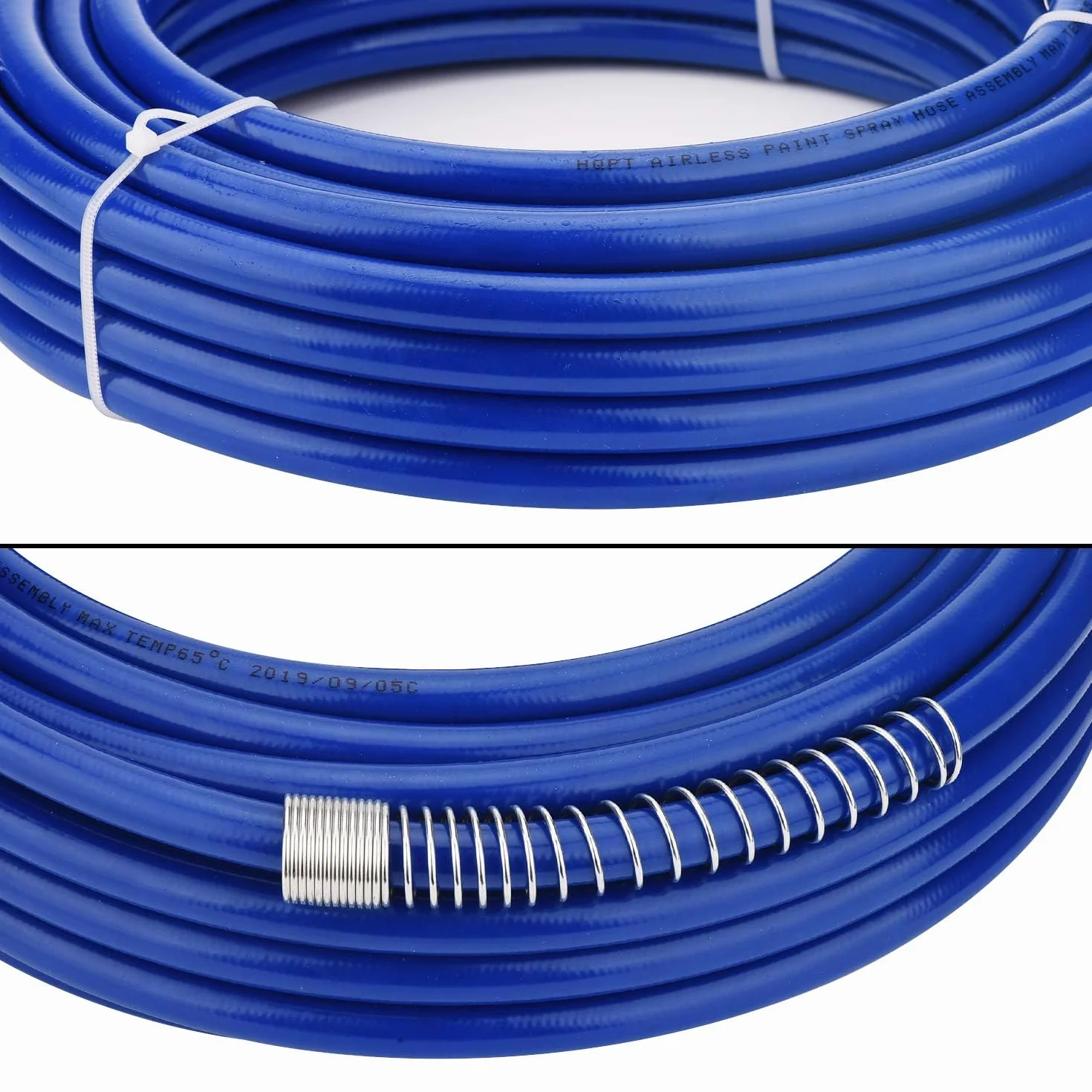 Manguera pulverizadora de pintura sin aire de 15m, tubo de fibra de alta presión, azul